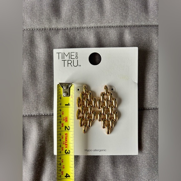 Stanley Gold Tone Statement Earrings - Picture 3 of 4